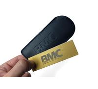 BMC Dual Grit Diamond & Ceramic Sharpening Stone with Genuine Leather Sheath for Safe Comfortable Storage. 100 x 30mm stows in kit Bag or Pocket, Perfect for Sharpening Knives, Tools & Fishing Hooks