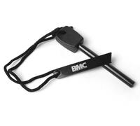 BMC Fire Steel Ferro Rod with Striker, Survival Fire Steel Premium Magnesium Ferrocium Rod Firesteel Includes Flint Striker & Chunky Handle for Grip Essential Fire Starter Camping Survival Kit