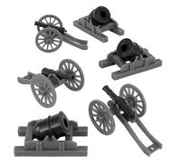 BMC Revolutionary War Cannon & Mortar - Miniature 6pc Plastic Soldiers Accessory