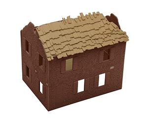 BMC WW2 Bombed French Farm House - Plastic Army Men Playset Accessory