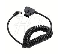 BMCC D-tap DC Barrel 5.5 * 2.5mm Right Angle Coiled Power Cable for V-mount Anton Battery Blackmagic