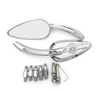 BMDBD Chrome Skull Motorcycle Rearview Mirrors For Road Star Silverado Warrior Classic Midnight XV 1600 1700 XVZ1300