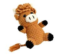 Bmdjdq Cow Crochet Kit, Video Guide, X1, Plush Animal Set, Beginner Yarn Bundle, Soft Yarn, for Youth, Child, Home Decor, Nursery, Birthdays, Holidays, Seasonal