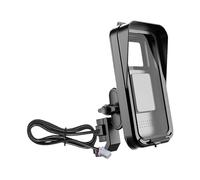 Bmdjdq Scooter Phone Mount, Rain-Covered Design, 19.8x10x15.6cm, Waterproof GPS Holder, Rainproof Handlebar Case, Secure Clamp, For Viewing Video Recording Live Streaming Navigation