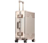 BMDOZRL Suitcase All-aluminum Magnesium Alloy Suitcase Trolley Case Aluminum Frame Anti-fall Silent Universal Wheel Suitcase Large Suitcase(Gold,28in)