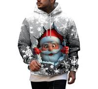 BmDSGC Christmas Jumpers for Women Men UK Light Up Christmas Jumper Unisex Funny Cute Red Reindeer Ugly Xmas Sweater Soft Sweater Lightweight Classic Jumpers Top Mens Xmas Shirt (Grey,XL)