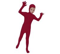 BmDSGC Kids Pink Invisible Man Costume Full Body Bodysuit with Hooded Face Opening Gloves and Feet, Stretchy Stage Performance Fancy Dress Outfit for Birthday Party Role Play School Event Photography