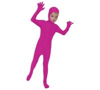 BmDSGC Kids Pink Invisible Man Costume Full Body Bodysuit with Hooded Face Opening Gloves and Feet, Stretchy Stage Performance Fancy Dress Outfit for Birthday Party Role Play School Event Photography