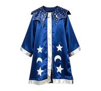 BmDSGC Kids Young Wizard Costume Black Long Robe with Red Lining Hat and Magic Wand 3 Piece Set Halloween Fancy Dress Role Play Party Carnival Stage Performance Outfit Soft Comfortable