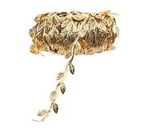 BMEA Artificial Ivy Garland Foliage 10m Nature Leaf Artificial Vine Leaves Fake Hanging Vine Plant for Wedding Party Garden Wall Decoration Foliage Gold Foliage