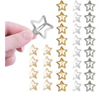 Bmeigo 32PCS Star Hair Clips for Girls Women Cute Glitter Metal Barrettes