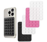 Bmeigo 4PCS Phone Suction Pad, Multicolour Phone Suction Cup Holders, Waterproof Stand for Bathroom Shower Mirror Glass Metal Wall, Selfies Videos