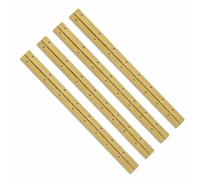 BMF Direct Continuous Piano Hinge 1000 x 30mm, 0.8mm Steel Full Length Door Hinge for Cabinets, Chests, Furniture and DIY, Gold, Pack of 4