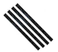 BMF Direct Continuous Piano Hinge 1000 x 30mm, 0.8mm Steel Full Length Door Hinge for Cabinets, Chests, Furniture and DIY, Black, Pack of 4