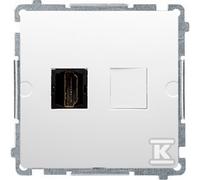 BASIC MODULE WHITE 1X HDMI FEMALE BMGHDMI.01/11
