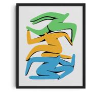 BMGKYAGL Canvas Painting Abstract Print Mid Century Wall Art Vintage Classic Posters Retro for Living Room Wall Decor 50x70cm Frameless