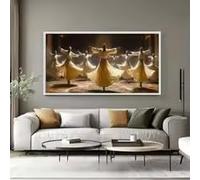 BMGKYAGL Elegant Sufi Dervish Canvas Painting Wall Art, Abstract Whirling Dancer Wall Art for Living Room Decor(40x80cm/Internal Frame)