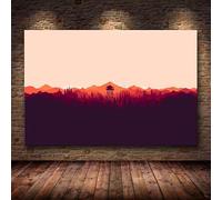 BMGKYAGL Games Mountains Minimalism Forest Wall Art Canvas Games Poster Print Home Decor Painting(60x80cm/Internal Frame)