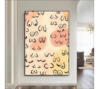 BMGKYAGL Line Art Poster Anime Wall Art Aesthetics Print Canvas Painting Posters for Living Room Modern Home Decor(30x50cm/Frameless)