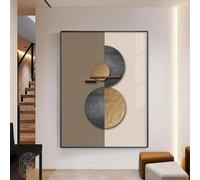 BMGKYAGL Modern Abstract Geometric Canvas Wall Art Minimalist Color Block Painting Poster for Living Room Decor 80x120cm frame