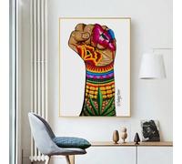 BMGKYAGL Street Graffiti Art Fighting Inspirational Canvas Painting Cuadros Wall Art Posters and Prints Wall Pictures for Bedroom(30x45cm/Internal Frame)
