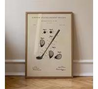 BMGKYAGL Timeless Golf Innovation Wall Art Nostalgic Print Celebrating Early 20th-Century Golf Posters Pictures(80x120cm/Frameless)