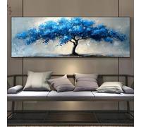 BMGKYAGL Vibrant Tree of Life Abstract Canvas Prints Poster Modern Aesthetic Large Horizontal Art Prints Wall Art Home Decor 90x180cm Frameless