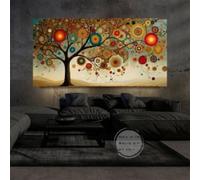 BMGKYAGL Vintage Classic Tree Life Gustav Klimt Landscape Art Poster Canvas Painting Wall Prints Picture Living Room Home Decor 80x160cm Frameless