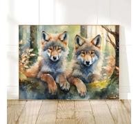 BMGKYAGL Wildlife Animal Posters and Prints Canvas Printing Wall Art Picture for Living Room Home Decor Artwork mural 80x120cm frame