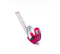 BMI 429241021 Measuring Tape with Stop/Belt Clip, Red/White, 2 m x 16 mm