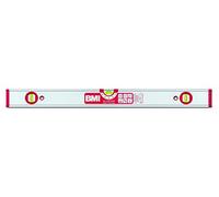 BMI Aluminium Profile Spirit Level Aluminium with Magnet + 2 V (180 cm Long, Edgeless Horizontal Level with Magnifying Effect, High Measuring Accuracy 0.5 mm/m, with Rubber End Caps) 694180EMS