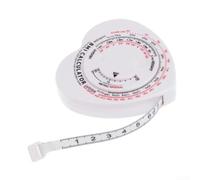 BMI Body Mass Index Tape Measure with Calculator, 150cm Retractable Waist Hip Ratio Tool for Obesity Risk Assessment, Metric Units cm/kg/m