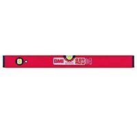 BMI Superstar 696060PM Aluminium Profile Spirit Level with Magnet (60 cm Long, Powder-Coated Surface, Edgeless Horizontal Level, High Measuring Accuracy 0.5 mm/m, with Rubber End Caps)