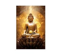 BMIQWAHG Buddhist Statue Art Poster Canvas Poster Bedroom Decor Landscape Office Room Decor Gift 20x30inch(50x75cm)