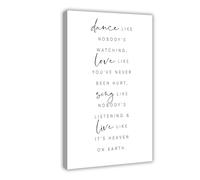 BMIQWAHG Dancing As If No One Is Watching Canvas Poster Wall Art Decor Print Picture Paintings for Living Room Bedroom Decoration 16x24inch(40x60cm)