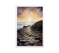 BMIQWAHG Giant's Causeway Travel Poster Canvas Poster Wall Art Decor Print Picture Paintings for Living Room Bedroom Decoration 12x18inch(30x45cm)