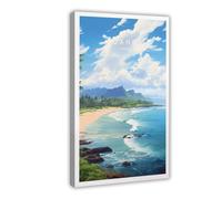 BMIQWAHG Hawaii, Oahu Poster Canvas Poster Wall Art Decor Print Picture Paintings for Living Room Bedroom Decoration 24x36inch(60x90cm)