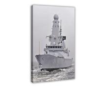 BMIQWAHG HMS Duncan Type 45 Destroyer Poster Canvas Poster Bedroom Decor Landscape Office Room Decor Gift 08x12inch(20x30cm)