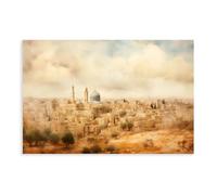 BMIQWAHG Jerusalem Skyline Art Poster Canvas Poster Bedroom Decor Landscape Office Room Decor Gift 20x30inch(50x75cm)