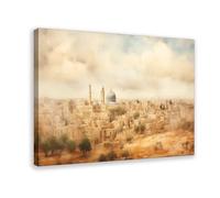 BMIQWAHG Jerusalem Skyline Art Poster Canvas Poster Bedroom Decor Landscape Office Room Decor Gift 24x36inch(60x90cm)
