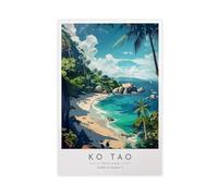 BMIQWAHG Ko Tao Travel Poster Canvas Poster Wall Art Decor Print Picture Paintings for Living Room Bedroom Decoration 20x30inch(50x75cm)