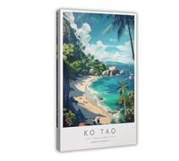 BMIQWAHG Ko Tao Travel Poster Canvas Poster Wall Art Decor Print Picture Paintings for Living Room Bedroom Decoration 24x36inch(60x90cm)