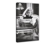 BMIQWAHG Marilyn Monroe Reading Art Canvas Poster Bedroom Decor Landscape Office Room Decor Gift 16x24inch(40x60cm)