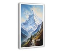 BMIQWAHG Nepal, Mount Everest Art Poster Canvas Poster Bedroom Decor Landscape Office Room Decor Gift 16x24inch(40x60cm)