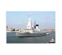 BMIQWAHG RMS Duncan Naval Destroyer Poster Canvas Poster Wall Art Decor Print Picture Paintings for Living Room Bedroom Decoration 16x24inch(40x60cm)