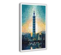 BMIQWAHG Taiwan, Taipei Poster Canvas Poster Wall Art Decor Print Picture Paintings for Living Room Bedroom Decoration 24x36inch(60x90cm)