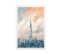 BMIQWAHG The Shard, England, London Poster Art Canvas Poster Bedroom Decor Landscape Office Room Decor Gift 12x18inch(30x45cm)
