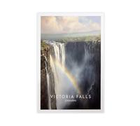 BMIQWAHG Zimbabwe, Victoria Falls Poster Canvas Poster Bedroom Decor Landscape Office Room Decor Gift 08x12inch(20x30cm)