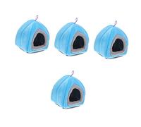 BMKGODN 3pcs Small Pet Nest Guinea Pig Hideout Parrot Sleeping Bed Rabbit Hamster House Chinchilla Warm Bird N(Bluex4pcs)