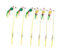 BMKGODN cat toys， 6pcs Funny Cat Stick Rod Bell Interactive Toys Random Color